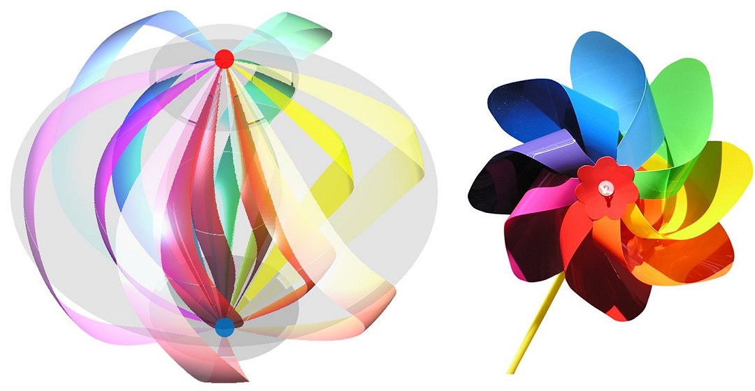 Soprando cata-ventos de luz: Cientistas criam topologia 3D viva de luz