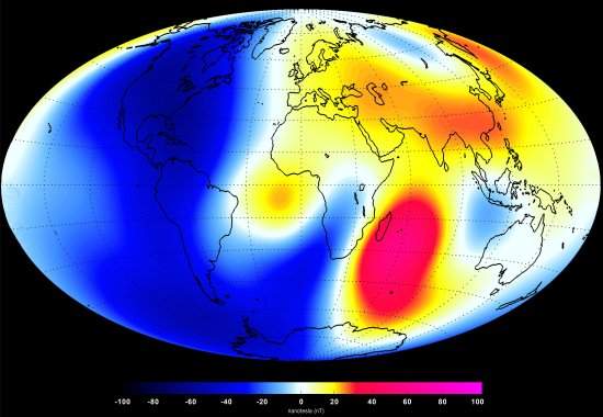 Campo magntico da Terra est enfraquecendo