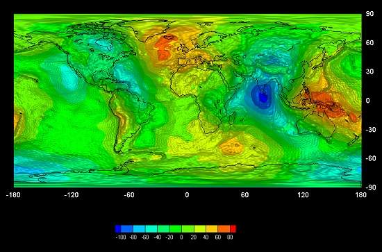Cientistas fazem mapa da gravidade da Terra