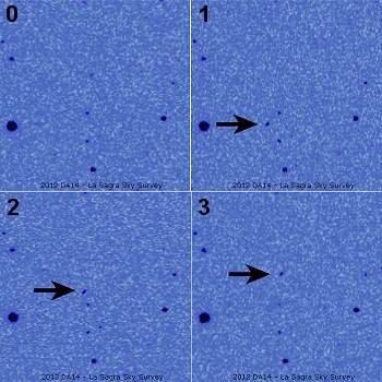 Asteroide passar entre satlites artificiais e a Terra