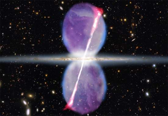Centro da Via Lctea tem jatos fantasmas de raios gama