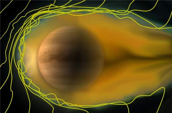 Cauda de planeta: Vênus fica parecido com cometa