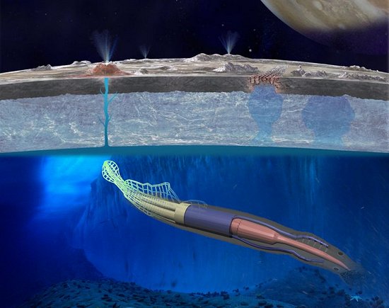 Submarinos espaciais: NASA estuda como explorar oceanos congelados em luas