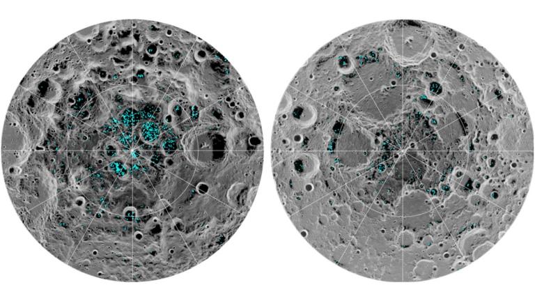 NASA diz ter encontrado depósitos de gelo na Lua