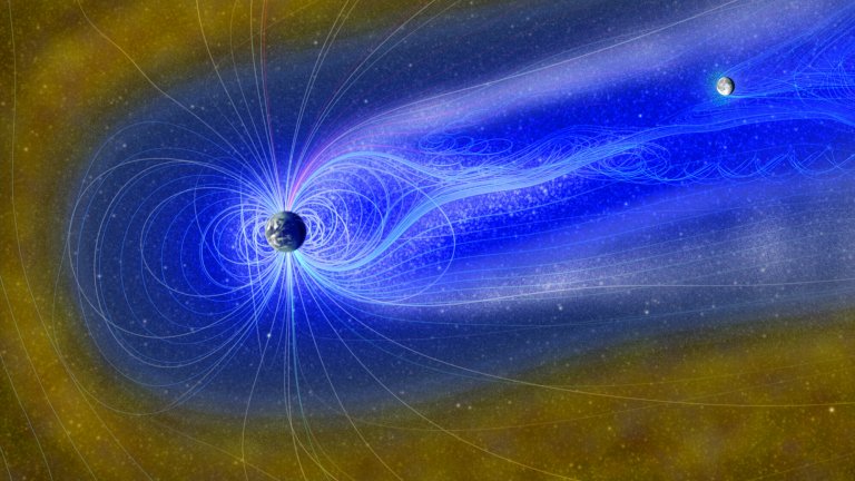 Magnetosfera da Terra pode ajudar a semear gua na Lua