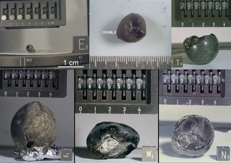 Bolinhas de gude transparentes são encontradas na Lua