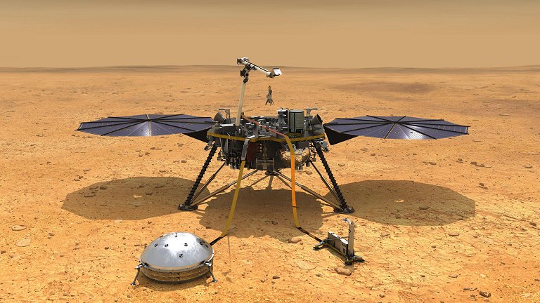 Sonda InSight não encontra água subterrânea em Marte