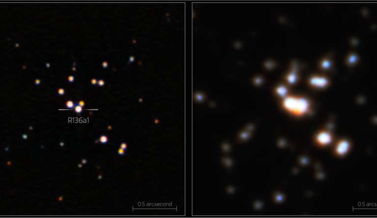 Imagem mais ntida da estrela mais massiva que se conhece