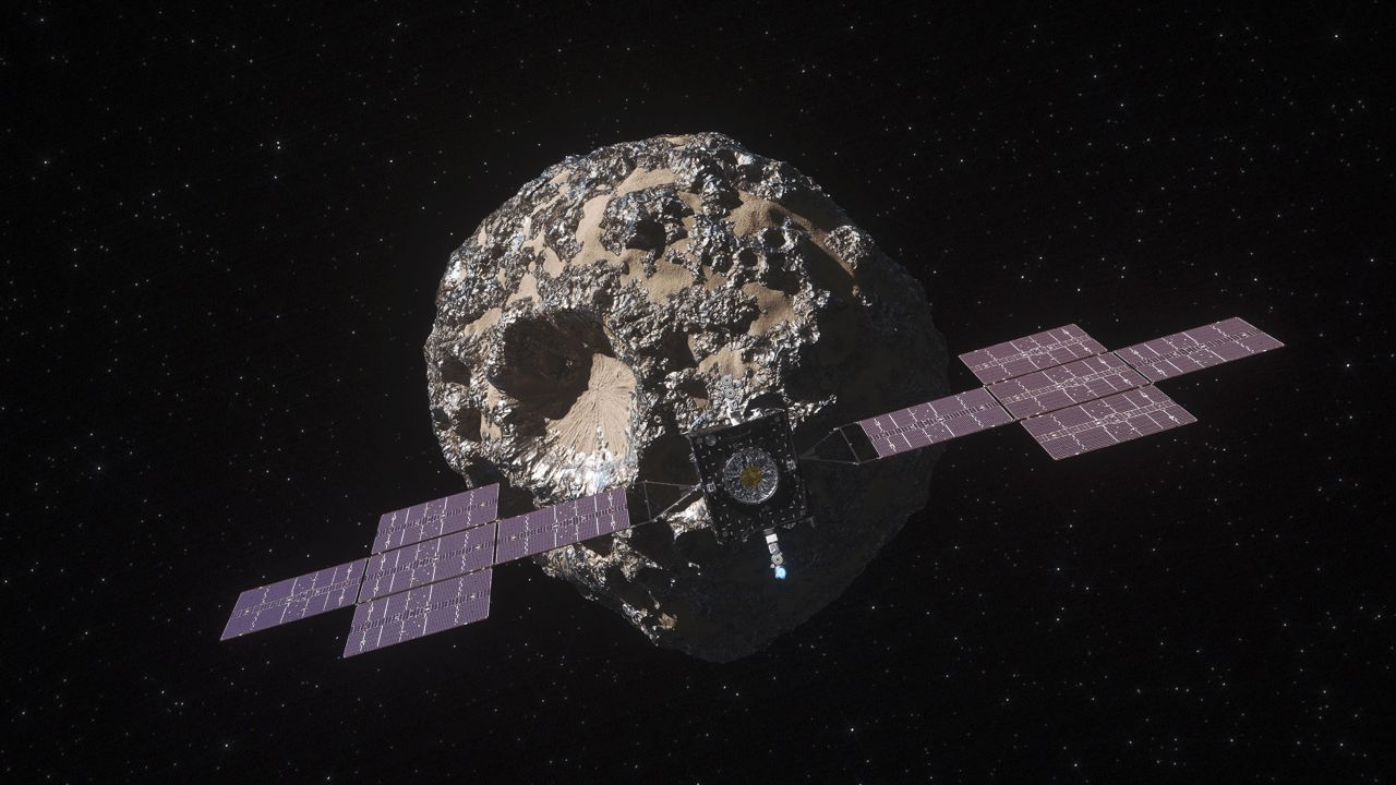 Conhea a sonda espacial Psique, que ir estudar um asteroide metlico