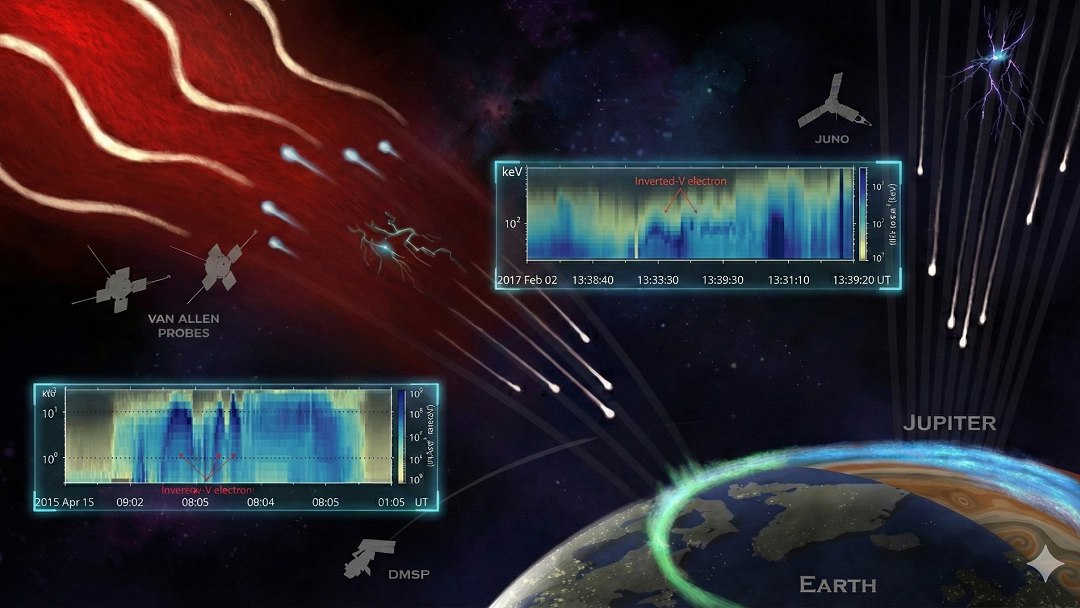 Descoberta bateria espacial que alimenta as auroras