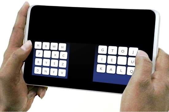 Teclados inteligentes para tablets e relgios computadorizados