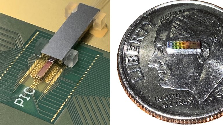 Chip fotônico milimétrico elimina gargalo nas centrais de dados