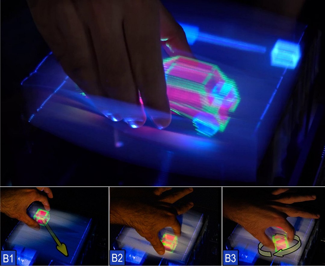 Hologramas 3D podem ser agarrados e manipulados com as mos
