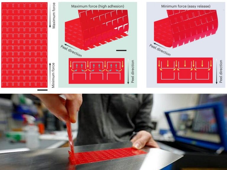 Kirigami deixa fita adesiva 60 vezes mais forte, mas mais fcil de retirar