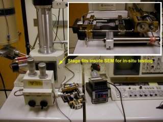 Equipamento testa resistncia de materiais em nanoescala