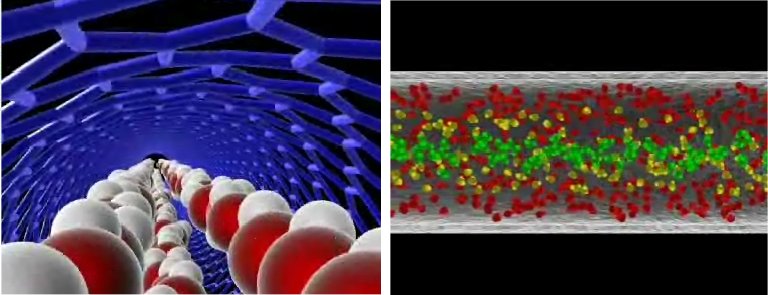 Membrana de nanotubos de carbono consegue fazer transporte molecular
