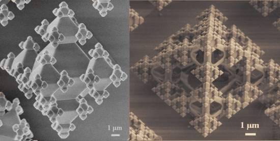 Nanofractais 3D manipulam lquidos, gases e luz