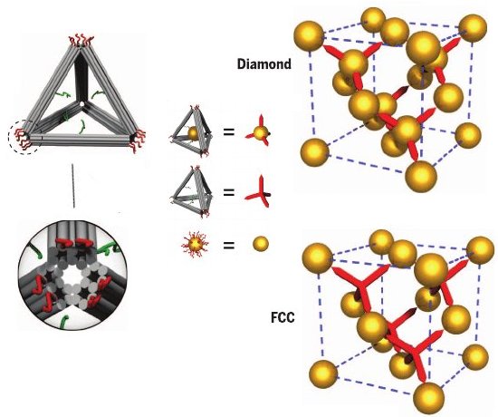 Diamante de ouro  criado por molculas de DNA