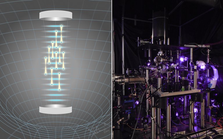 Torre de Pisa óptica permite ver átomos caindo por 20 segundos
