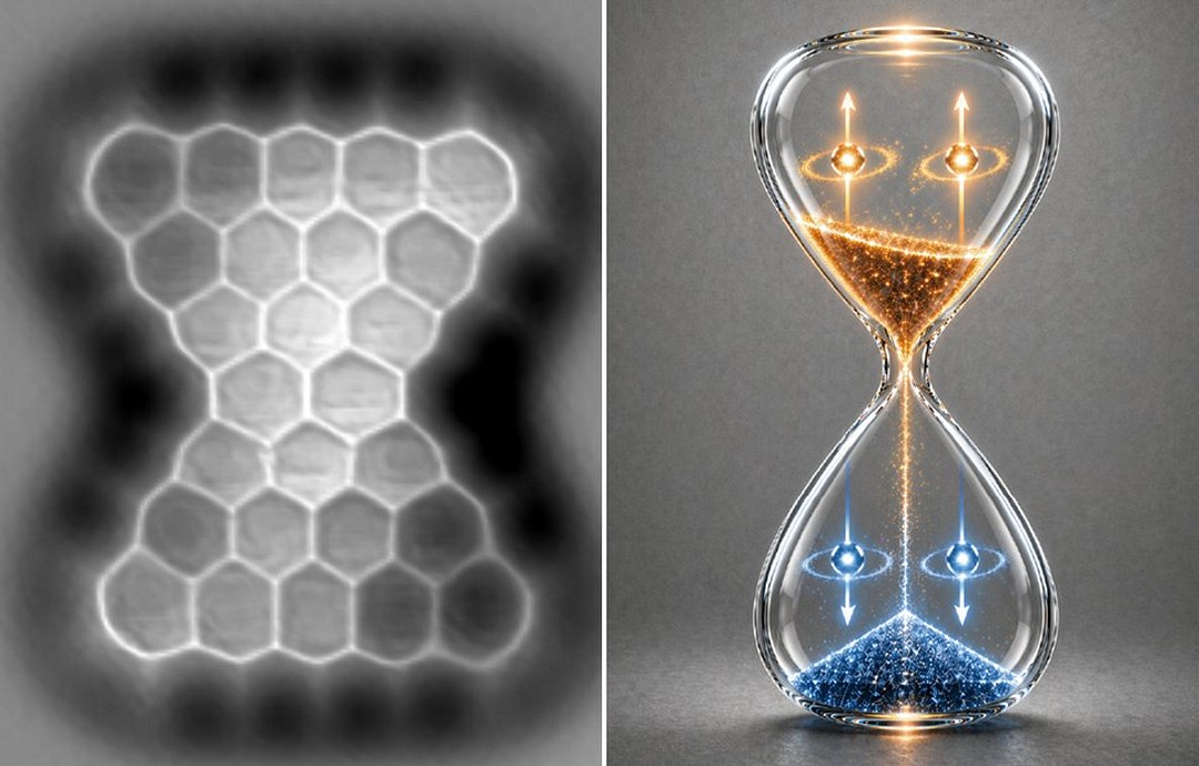 Ampulheta de grafeno cria qubits robustos para computação quântica