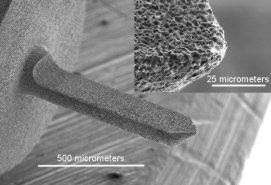 Microferramentas cortam materiais quebradios