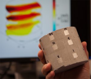 Imageamento eltrico mostra gua que se infiltra pelo concreto