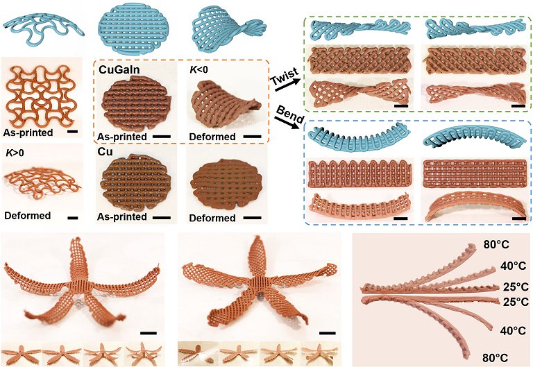 Gel metlico transforma impresso 3D em impresso 4D