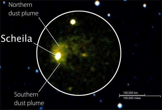 Telescpios Hubble e Swift fotografam coliso de asteroides