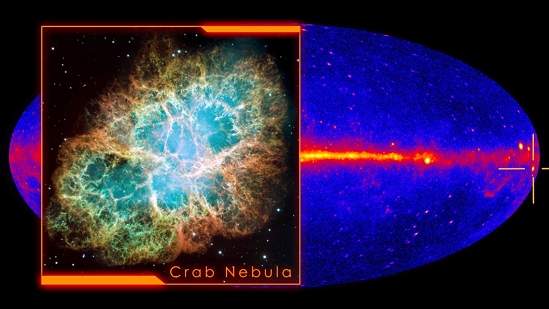 Nebulosa do Caranguejo emite erupção inédita de raios gama