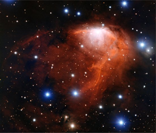 Nebulosa mostra fenmeno do fluxo de champanhe