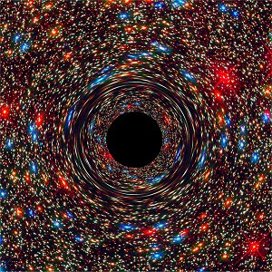 Buraco negro gigantesco encontrado em local improvvel