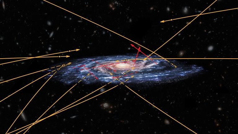 Estrelas são fotografadas viajando entre galáxias