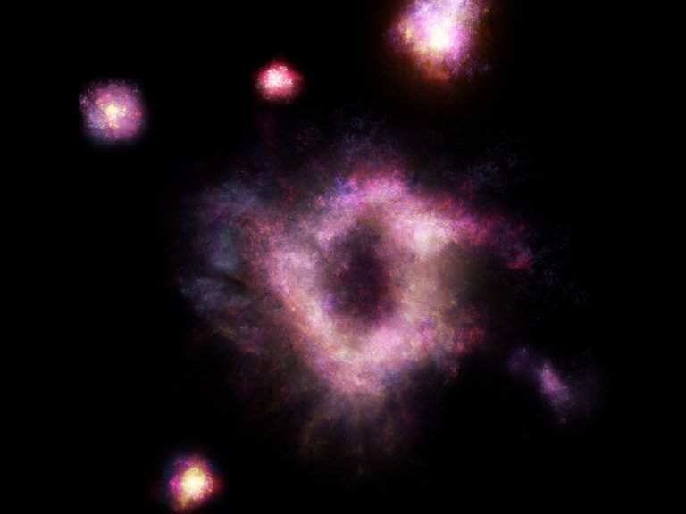 Astrnomos fotografam rara galxia em formato de anel