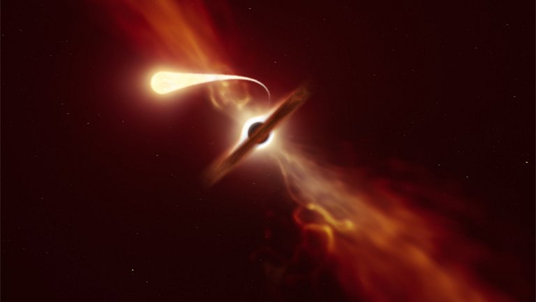 Espaguetificao: Como buraco negro esfacela estrela