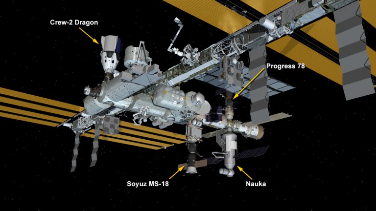 Mdulo Nauka dispara foguetes e tira ISS sai da posio