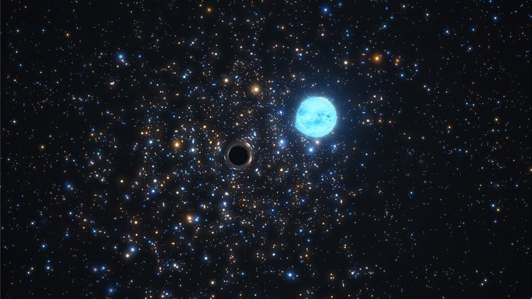 Buraco negro encontrado escondido em aglomerado estelar