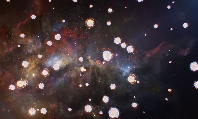 Descobertas nuvens de gs resultantes da exploso das primeiras estrelas