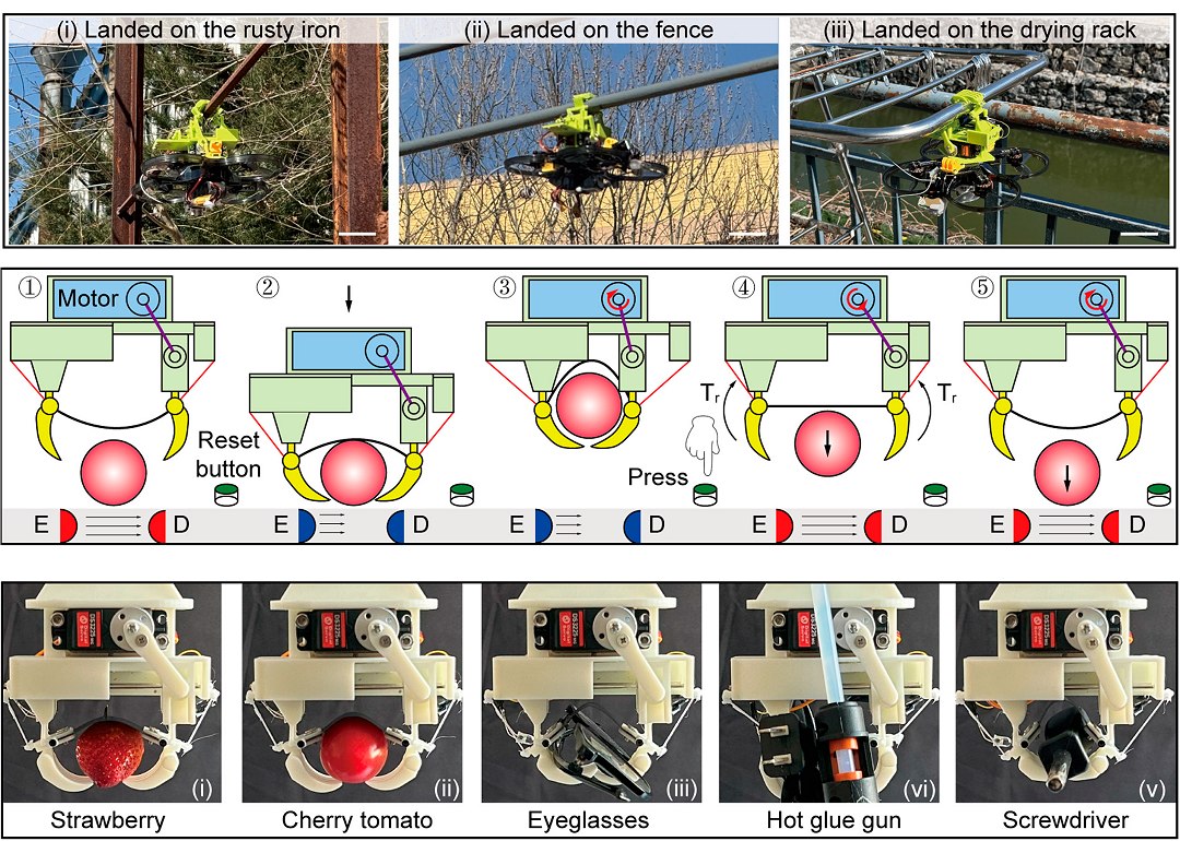 Garra rob�tica inspirada em planta cria rob� inspirado em p�ssaro