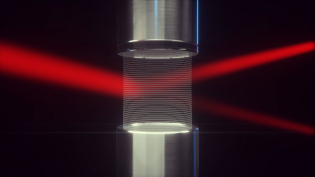 Luz laser  desviada usando apenas o ar