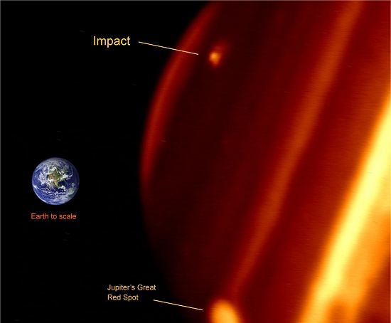 Asteroide choca-se com Jpiter