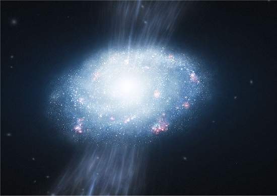 Galáxias podem crescer suavemente absorvendo gases