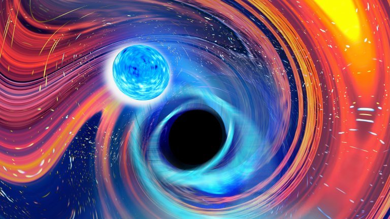 Ondas gravitacionais mostram fusão de buraco negro com estrela de nêutrons