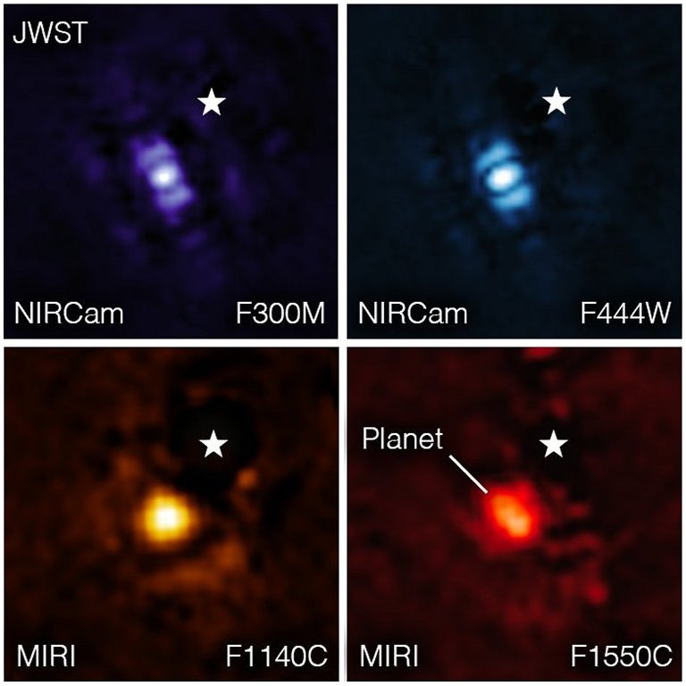 Telescpio Webb faz sua primeira foto direta de um exoplaneta