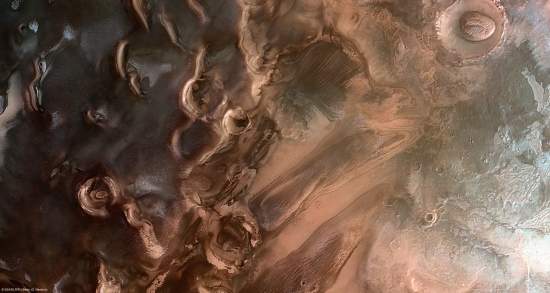 Primavera no Plo Sul de Marte