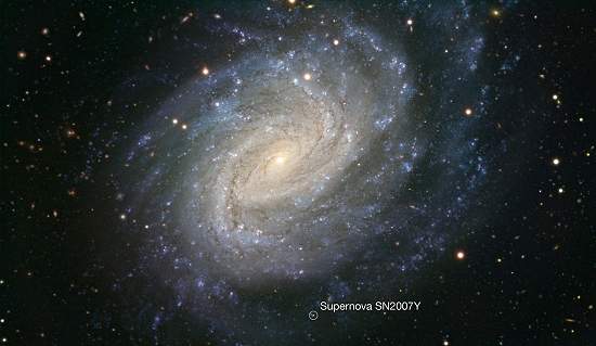 Rio Eridano, a galáxias das supernovas