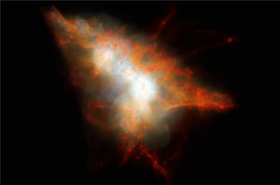 Bolha espacial gigante é ninho de novas galáxias