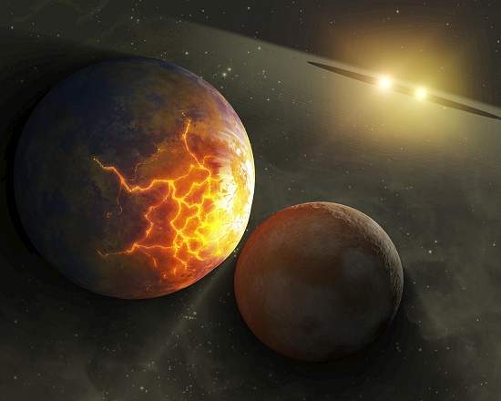 Descoberto planeta pulverizado ao redor de estrelas binrias