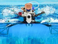 Robô passa de submarino a drone em um segundo e pega carona no ar ou na água